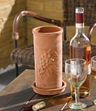 Terracotta-Weinkühler mit Unterteller, 2tlg., füllen Sie den Ter
