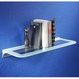 Large Two-Tone Floating Glass Shelf - 2 Foot