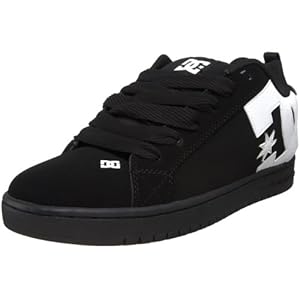 DC Men's Court Graffik Sneaker,Black/White/Carbon,8 M US