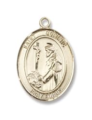 Gold Filled St. Dominic De Guzman Pendant, Patron Saint of (Patronage of) astronomers, astronomy, Dominican Republic, falsely accused people & scientists.