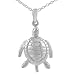 Sterling Silver Medium Movable Sea Turtle Pendant