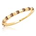 10k Yellow Gold Champagne Diamond Stack Ring (1/4 cttw)