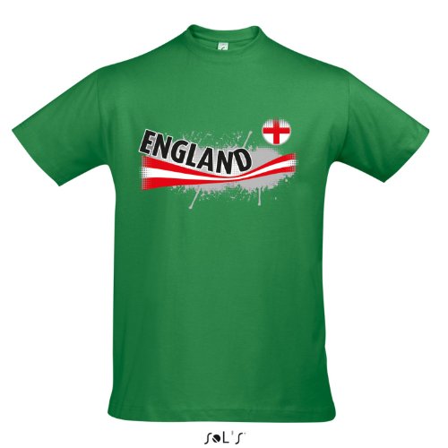Fanshirt Herren ENGLAND Ländershirt EM / WM Trikot S-XXL , Kelly green , L