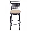 Black Checker Metal Stool- 30"