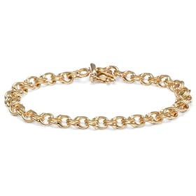 14k Yellow Gold 9mm Charm Bracelet, 7 by Amazon.com Collection