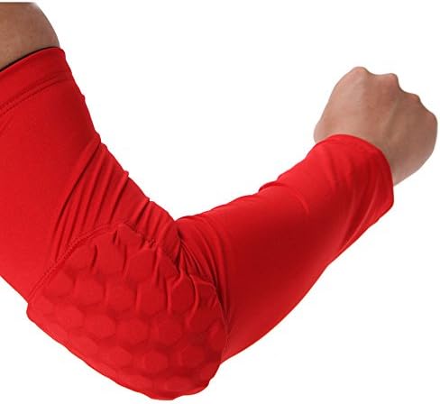 Evaric Doctor Combat Basketball Shooting Crashproof Arm Sleeve Elbow Pad Support Brace RedM