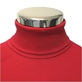 Mens Red Cotton Polo Neck Sweater