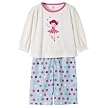 Infant Girls' Just One Year 2pc Long-sleeve Ballerina PJ Set - White/Light Blue