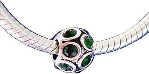 LifeSong Collection Women's Sterling Silver Plated European Charm Bead Turtle Birthstone (May)