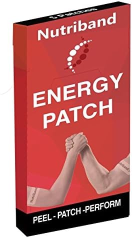 Energy 5 Pack Nutriband Healthy Energy Patch B12 B6 Caffeine Taurine Vegan Vegetarian friendly Transdermal Great for Sports Fitness Activity Daily Energy Needs