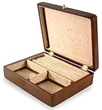 Leather jewelry box, 'Textures'