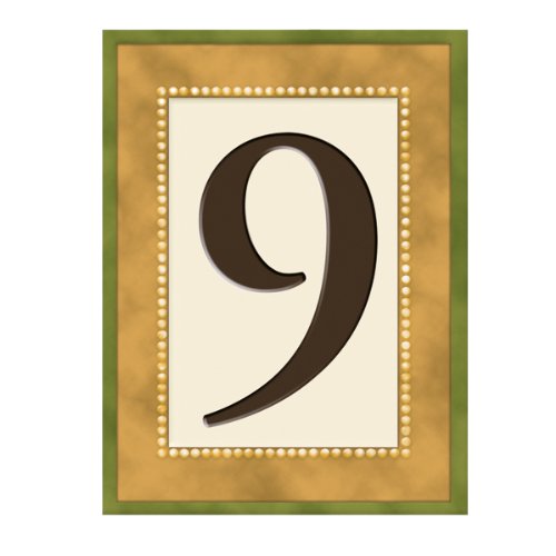 Grasslands Road Estate Pineapple 3 by 4-Inch Build Your Address Plaque with Magnetic Tile, Number 9