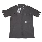 G-Star Ladies Black Short Sleeve Zip Up Shirt