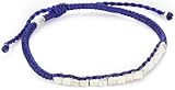 SKU Jewelry Handmade Sterling Silver Square Beaded Bracelet, 6-9 inches