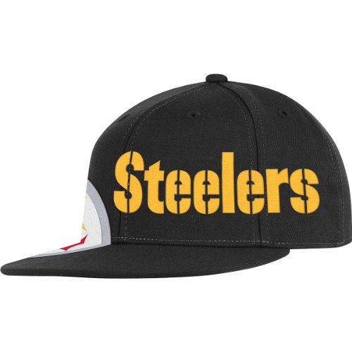Reebok Pittsburgh Steelers Big Logo Flat Visor Flex Hat Small/Medium