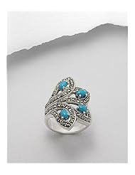 Marcasite Ring In 92.5 Sterling Silver