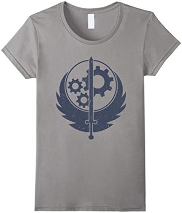 Women's Brotherhood of Steel T-Shirt - Cool Fall Shirt Small Slate