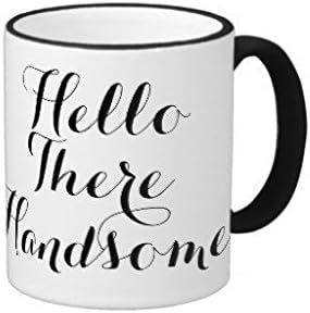 luRouse Hello There Handsome Typography Coffee/Tea Mug 3.7" x 3.1" ,11oz