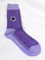 Lavender Converse-style High Top Sneaker Socks