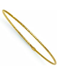 Leslies 14k Diamond-Cut Slip-On Bangle