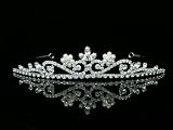 Bridal Princess Rhinestones Crystal Pearl Flower Wedding Prom Tiara Crown