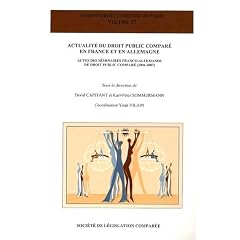 Actualit� du droit public compar� en France et en Allemagne : Actes des s�minaires franco-allemands de droit public compar� (2006-2007)