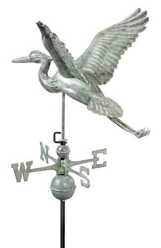 Good Directions 9606V1 Full Size Blue Heron Weathervane, Blue Verde