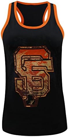 Sport Wings Womens San Francisco Giants Tank Tops - Black & Orange (Size: L)