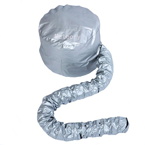 Meteory Safety Portable Hair Dryer Soft Hood Bonnet Attachment for Any Hair Dryer (Gray)