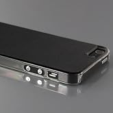 ZuGadgets Black iPhone 5 5G Plastic +Aluminum Metal Protective Skin Brushed Case Cover Shell (7999-3)