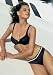 Sports : Design B&uuml;gel Bikini Schwarz mit Zierg&uuml;rtel
