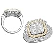 14K Two-Tone Gold Diamond Ring - 1.00 Ct.