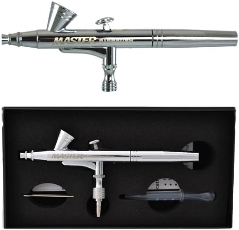 Master Cake Precision High Detail Control Master Airbrush Model G25 Gravity Feed, and Model TC-16 Professional Air Compressor, 8 AmeriColor Food Colors, FREE How To Airbrush Book & AmeriColor Sheen Color