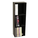 Black Leather Look and Feel Tall DVD Unit ( Holds up to 39 DVDs )