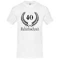RUBINHOCHZEIT 40 JAHRE EHE T-Shirt Herren S-XXL