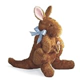 North American Bear Company Smushy Kangaroo Blue Ribbon, Brown, 17"