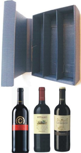 Wein Geschenkset, Sortiment sehr gute italienische Rotweine in 3er Präsentbox, auf Wunsch mit persönlicher Geschenknachricht (ohne Aufpreis)
