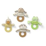 Silly Stripes Baby Plush Ring Teether Toy