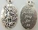 St Saint Michael Medal Pendant Protection Archangel Catholic Silver Gild Medal
