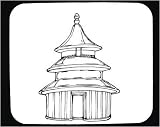 Decorated Mouse Pad with “black and white”, dwelling, structure, China, architecture, Asia, building, house
