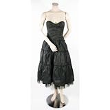 BCBG BLACK SILK TAFFETA A-LINE PARTY DRESS NEW 12 at BCBG MAX AZRIA