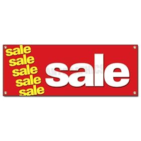 SALE -Outdoor Vinyl Banner- clearance retail sign signs