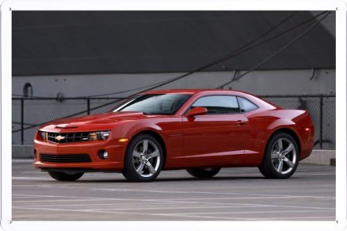 Tin Sign Metal Plate Poster of 2011 Red Chevrolet Camaro Ss 20*30cm by PBN