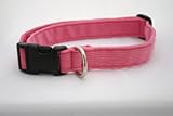 Pink Corduroy Hemp and Certified Organic Cotton Dog Collar Made in the USA X Large