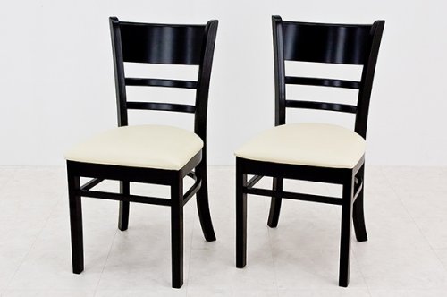 ダイニングチェア2脚セット ダークブラウン 