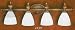 Rust bronze 4 Light Shade Bathroom Bar Wall Sconce