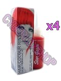 Stargazer Semi-Permanent Hair Colour Dye x 4 Packs UV Red Rinse