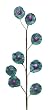 29" Regal Peacock Glitter Silver Dollar Christmas Spray