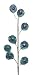 29" Regal Peacock Glitter Silver Dollar Christmas Spray