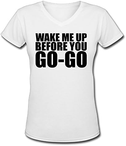 Go Shop552 Lady V Neck Go T-shirts 100% Cotton Perfect